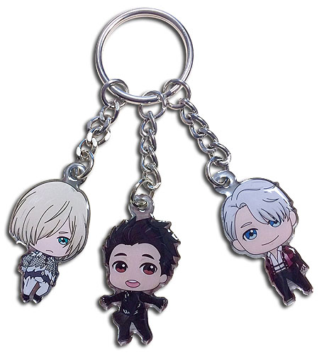 Yuri On Ice!!! - Yuri, Victor, Yurio Sd Metal Keychain, an officially licensed product in our Yuri!!! On Ice Key Chains department.