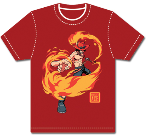 One Piece Ace T-Shirt XL, an officially licensed product in our One Piece T-Shirts department.