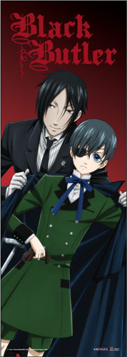 Black Butler - Sebastian & Ciel Red Human Size Wall Scroll, an officially licensed Black Butler product at B.A. Toys.