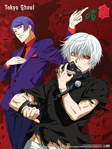 Tokyo Ghoul - Kaneki & Tsukiyama Wall Scroll, an officially licensed product in our Tokyo Ghoul Wall Scroll Posters department.