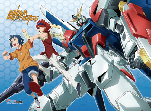 Gundam Build Fighters - Group Wall Scroll, an officially licensed product in our Gundam Build Fighters Try Wall Scroll Posters department.