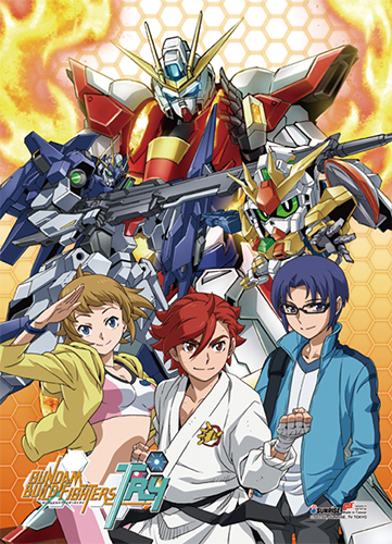 Gundam Build Fighters Try - Group Wall Scroll, an officially licensed product in our Gundam Build Fighters Try Wall Scroll Posters department.