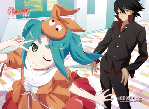Monogatari Series - Koyomi & Yotsugi Wall Scroll, an officially licensed product in our Monogatari Series Wall Scroll Posters department.