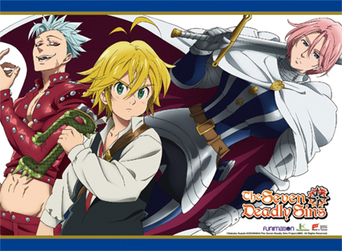 The Seven Deadly Sins - Meliodas, Ban & Golthunder Wall Scroll, an officially licensed product in our The Seven Deadly Sins Wall Scroll Posters department.