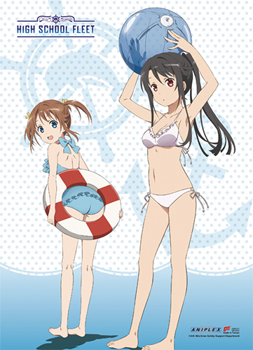High School Fleet - Akeno & Mashiro Swimsuit Wall Scroll, an officially licensed product in our High School Fleet Wall Scroll Posters department.