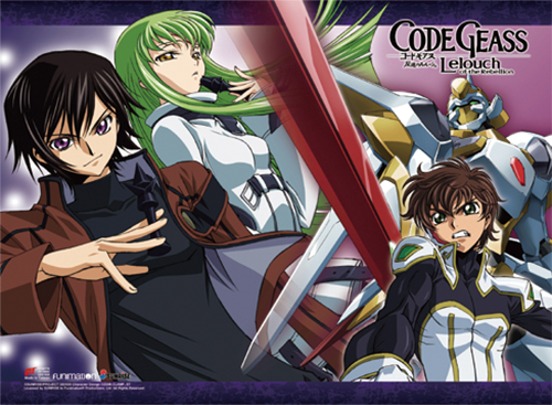 Code Geass - Lelouch & Suzaku & Cc Wall Scroll, an officially licensed product in our Code Geass Wall Scroll Posters department.