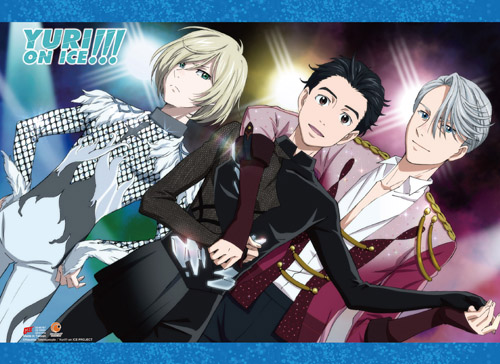 Yuri!!! On Ice - Yuri & Victoru & Yurio Wall Scroll, an officially licensed product in our Yuri!!! On Ice Wall Scroll Posters department.