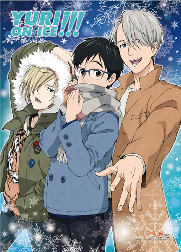 Yuri!!! On Ice - Yuri & Victoru & Yurio 3 Wall Scroll, an officially licensed product in our Yuri!!! On Ice Wall Scroll Posters department.