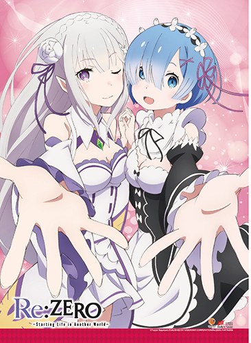 Re:Zero - Emilia & Rem Wall Scroll, an officially licensed product in our Re-Zero Wall Scroll Posters department.