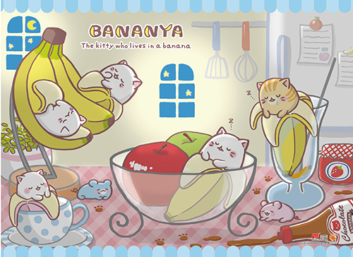 Bananya - Sweet Dreams Wall Scroll, an officially licensed product in our Bananya Wall Scroll Posters department.