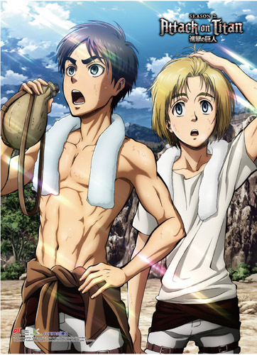 Attack On Titan 2 - Eren & Armin Wall Scroll, an officially licensed product in our Attack On Titan Wall Scroll Posters department.
