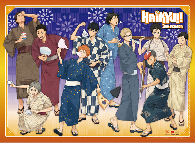 Haikyu!! - Yukata Group Wall Scroll, an officially licensed product in our Haikyu!! Wall Scroll Posters department.
