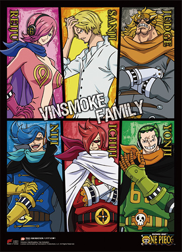 One Piece - Vinsmoke Family Wall Scroll, an officially licensed product in our One Piece Wall Scroll Posters department.