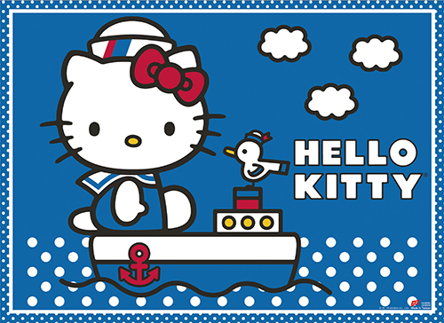 Hello Kitty - Blue Sea Wall Scroll, an officially licensed product in our Hello Kitty Wall Scroll Posters department.