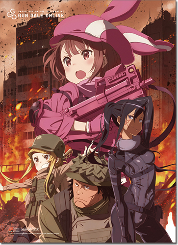 Sword Art Online Alt: Ggo - Group 1 Wall Scroll, an officially licensed product in our Sword Art Online Wall Scroll Posters department.
