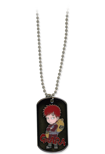 Naruto Shippuden Gaara Dog Tag Necklace, an officially licensed product in our Naruto Shippuden Jewelry department.