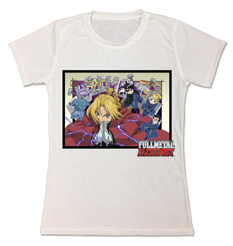 Fullmetal Alchemist - Edward & Minis Jrs. Sublimation T-Shirt, an officially licensed product in our Fullmetal Alchemist T-Shirts department.