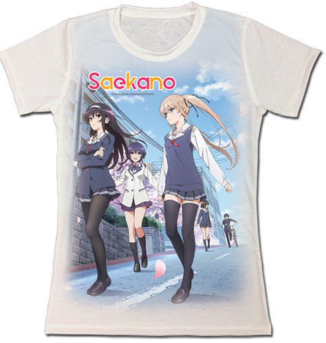 Saekano - Group Sublimation Jrs. T-Shirt L, an officially licensed product in our Saekano T-Shirts department.