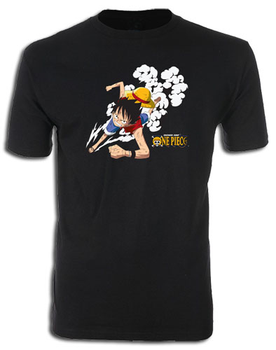 One Piece- Running Luffy (Color Version) Men Screen Print T-Shirt S, an officially licensed product in our One Piece T-Shirts department.