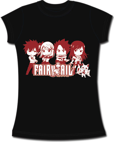Fairy Tail - Sd Group Jrs. Screen Print T-Shirt L, an officially licensed product in our Fairy Tail T-Shirts department.