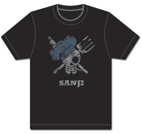 One Piece - Sanji Pirate Flag Distressed Men's Screen Print T-Shirt L, an officially licensed product in our One Piece T-Shirts department.