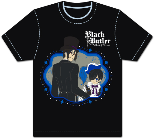 Black Butler B.O.C. - Sebastian & Ciel Men's Screen Print T-Shirt XL, an officially licensed product in our Black Butler Book Of Circus T-Shirts department.