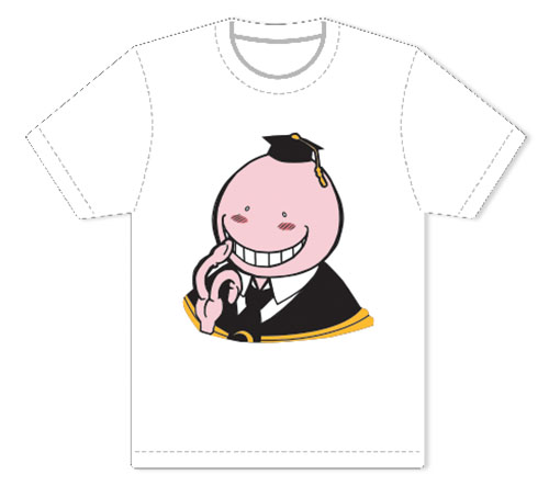 Assassination Classroom - Blushing Koro Sensei Mens Screen Print T-Shirt L, an officially licensed Assassination Classroom product at B.A. Toys.