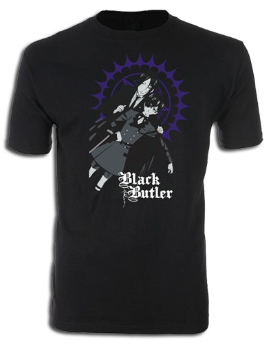 Black Butler - Sebastian & Ciel Mens Screen Print T-Shirt L, an officially licensed Black Butler product at B.A. Toys.