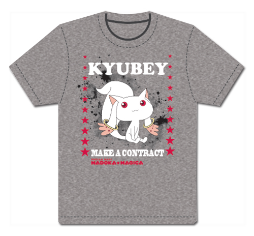 Madoka Magica - Kyubey Men's Screen Print T-Shirt L, an officially licensed product in our Madoka Magica T-Shirts department.