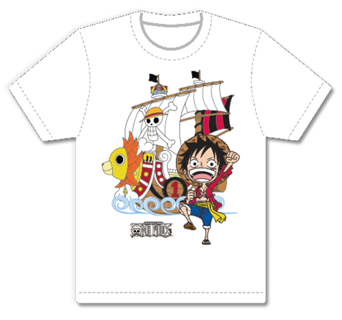 One Piece - Sd Luffy & Sunny Men's Screen Print T-Shirt L, an officially licensed product in our One Piece T-Shirts department.