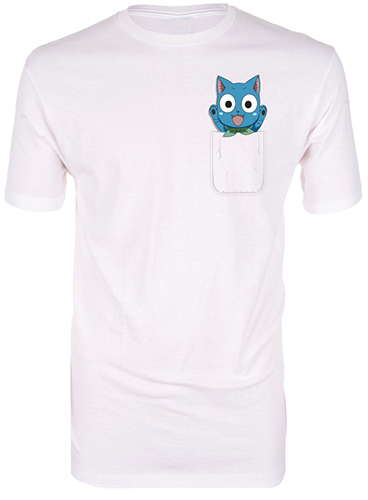 Fairy Tail - Pocket Happy T-Shirt L, an officially licensed product in our Fairy Tail T-Shirts department.