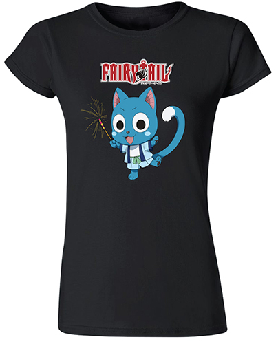 Fairy Tail - Happy Sparks Jrs. T-Shirt M, an officially licensed product in our Fairy Tail T-Shirts department.