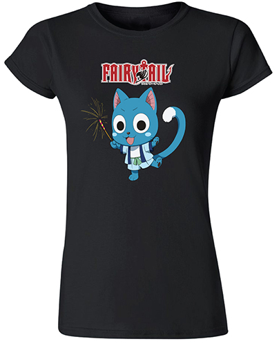 Fairy Tail - Happy Sparks Jrs. T-Shirt L, an officially licensed product in our Fairy Tail T-Shirts department.