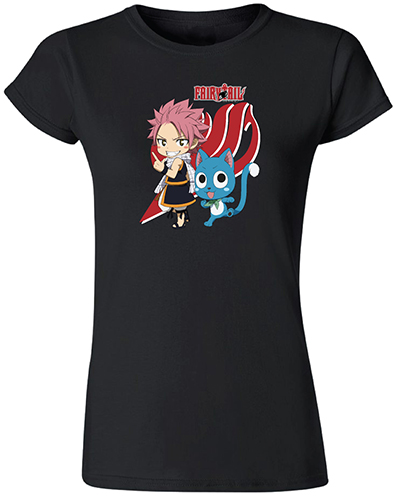 Fairy Tail - Sd Natsu & Happy Jrs. T-Shirt S, an officially licensed product in our Fairy Tail T-Shirts department.
