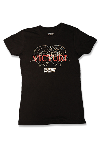 Yuri On Ice!!! - Victuri Line Art Jrs. T-Shirt L, an officially licensed product in our Yuri!!! On Ice T-Shirts department.