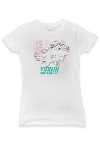 Yuri On Ice!!! - Heart Line Art Jrs. T-Shirt M, an officially licensed product in our Yuri!!! On Ice T-Shirts department.