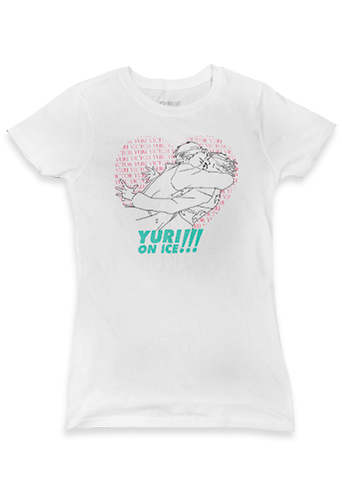 Yuri On Ice!!! - Heart Line Art Jrs. T-Shirt L, an officially licensed product in our Yuri!!! On Ice T-Shirts department.