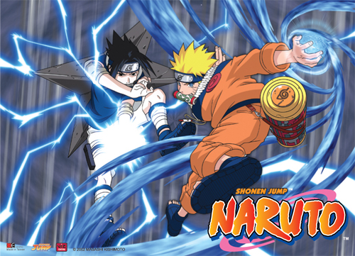 Naruto Rasengan Vs Chidori Wall Scroll, an officially licensed product in our Naruto Wall Scroll Posters department.