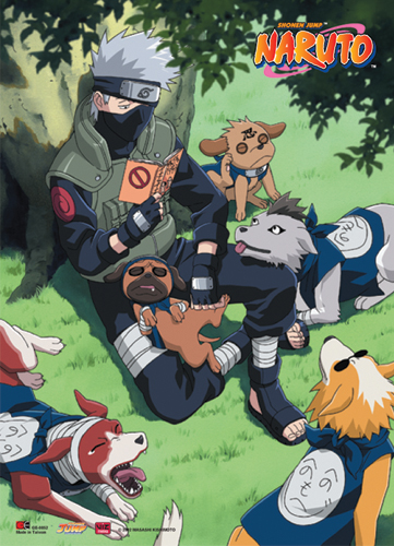 Naruto Kakashi Reading Wall Scroll, an officially licensed product in our Naruto Wall Scroll Posters department.