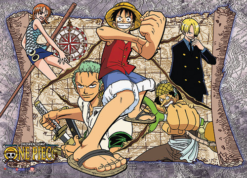 One Piece Map Wall Scroll, an officially licensed product in our One Piece Wall Scroll Posters department.