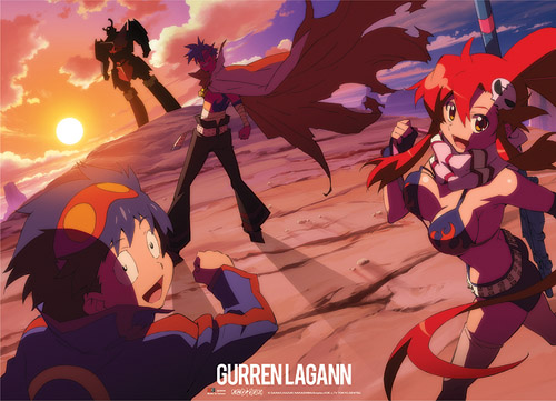 Gurrne Lagann Simon, Kimina, & Yoko Wall Scroll, an officially licensed product in our Gurren Lagann Wall Scroll Posters department.
